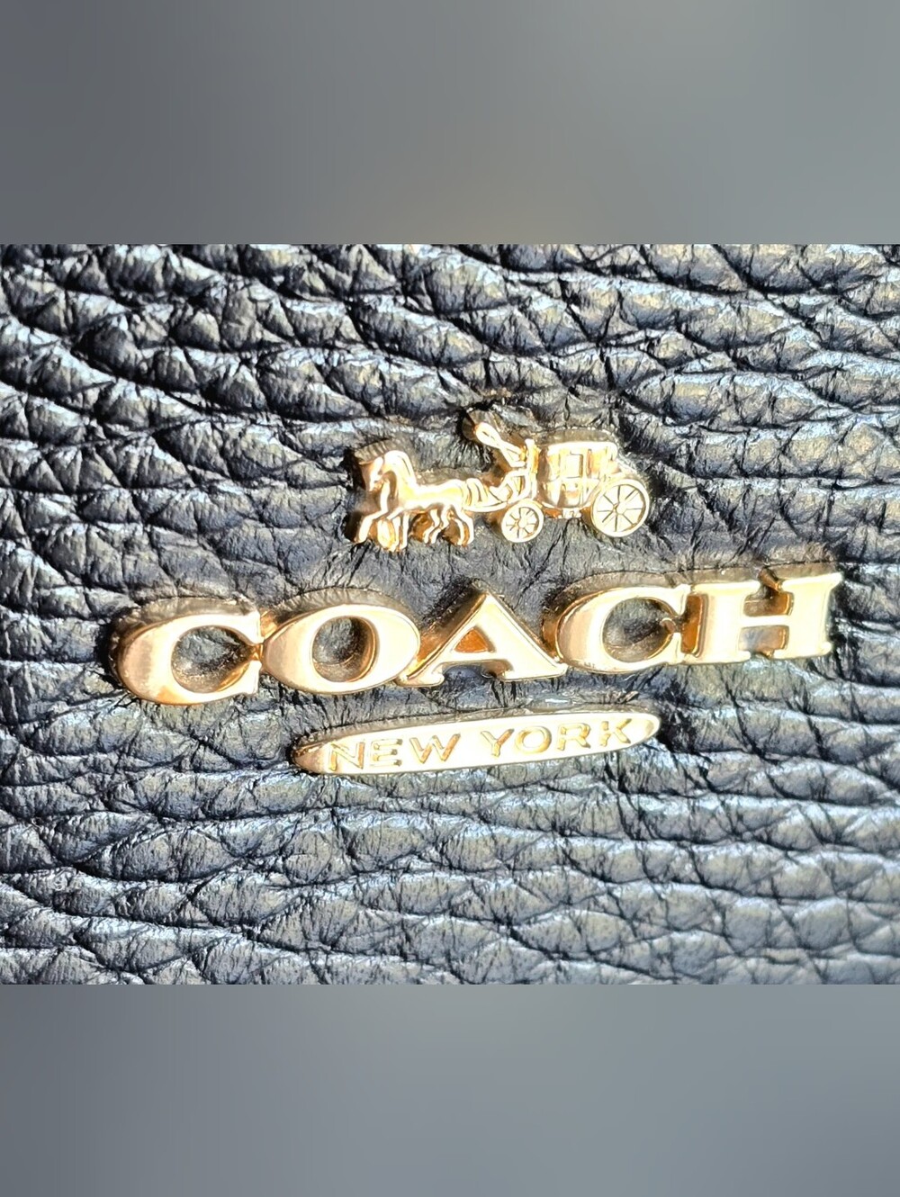 Coach Pennie Convertible Shoulder Bag in Black Pebble Leather With COA - Picture 2 of 13